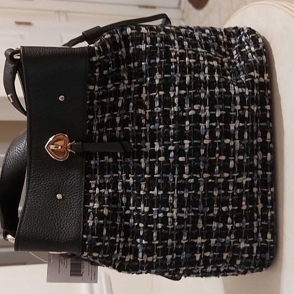 Kate Spade Marti Tweed Large Bucket Convertible Crossbody Bag